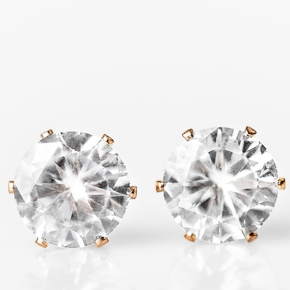 "Just In TIMELESS" - Solitaire Post Earrings - Picture 2 of 2